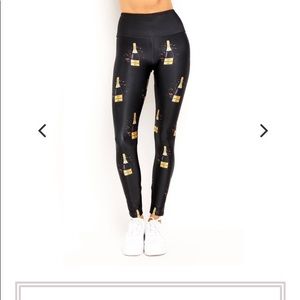 Gold Sheep Champagne bottle leggings!